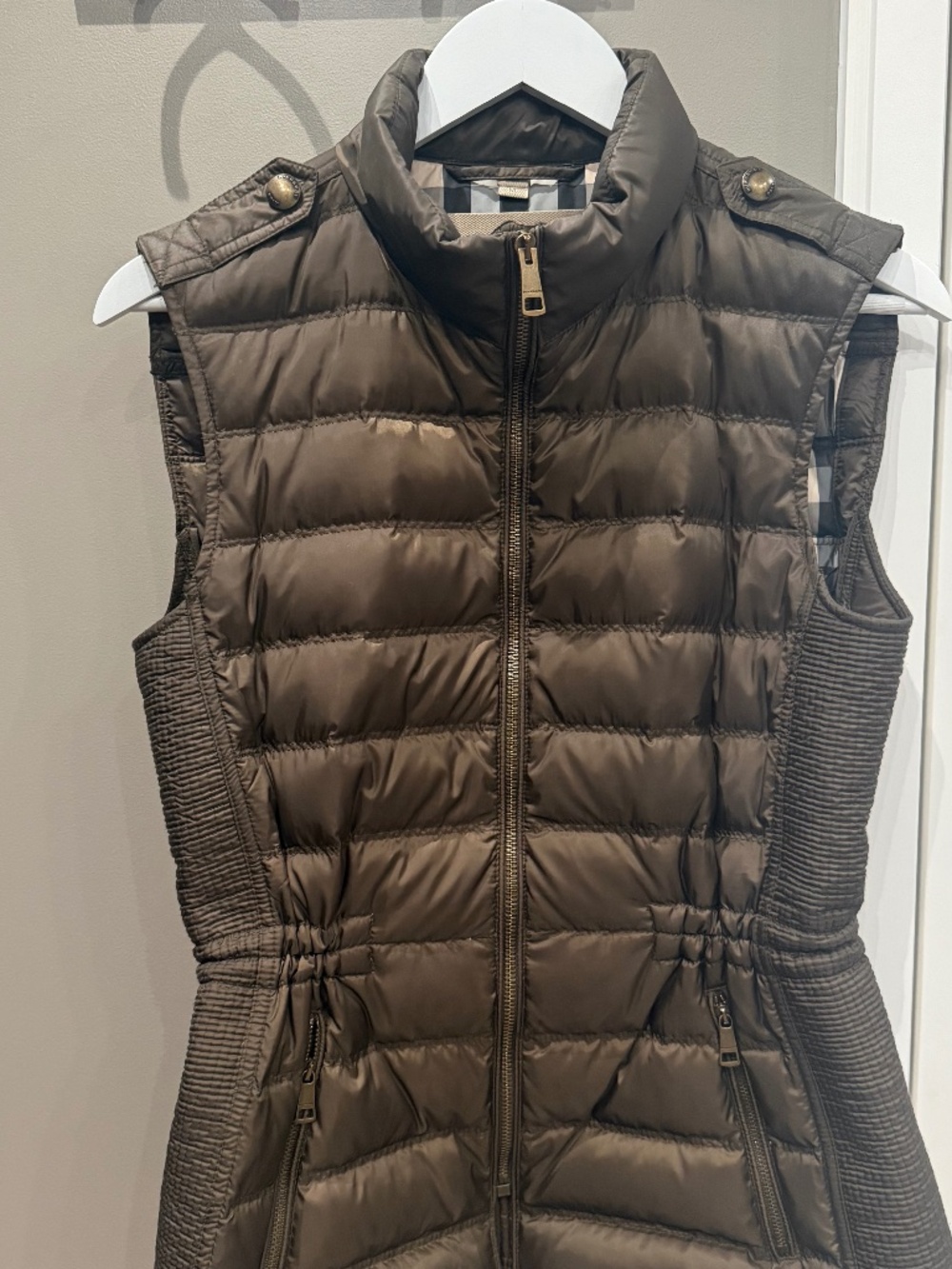 Burberry Brit Cranstead Vest - Size Medium - Brown/Dark Taupe